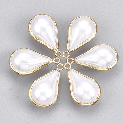 ABS Plastic Imitation Pearl Charms KK-S348-230C-1