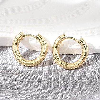 Rack Plating Brass Hinged Hoop Earrings for Women EJEW-E270-24G-1