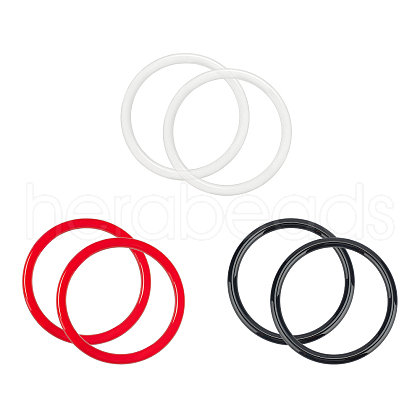 ABS Plastic Ring Shape Purse Handle AJEW-CA0001-14-1