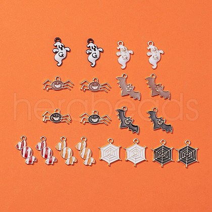 20Pcs 10 Style Alloy Enamel Pendants ENAM-FS0001-27-1