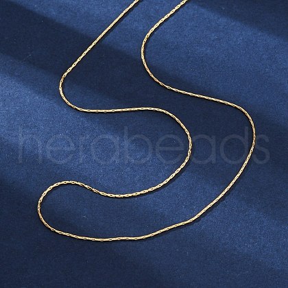 Long-Lasting Plated Brass Coreana Chain Necklaces NJEW-K112-08G-NF-1