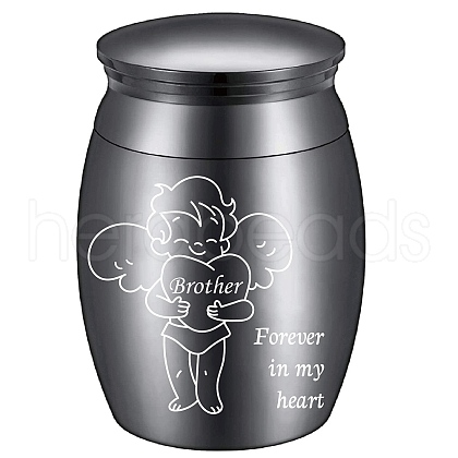 CREATCABIN Stainless Steel Cremation Urn AJEW-CN0001-91E-1