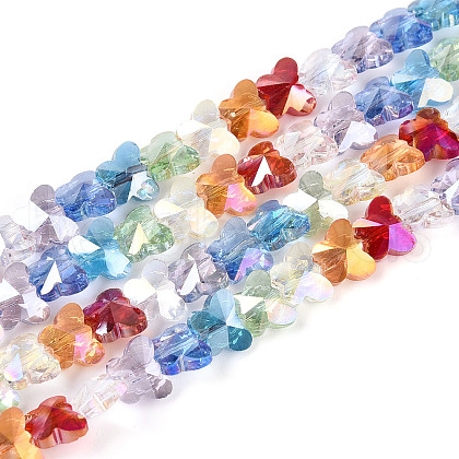 Transparency Glass Beads Strands GLAA-T025-03B-02-1