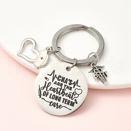 304 Stainless Steel & Alloy Keychain KEYC-YW00096-02-1
