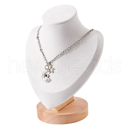 1Pc Microfiber Necklace Display Stands NDIS-NB0001-09-1