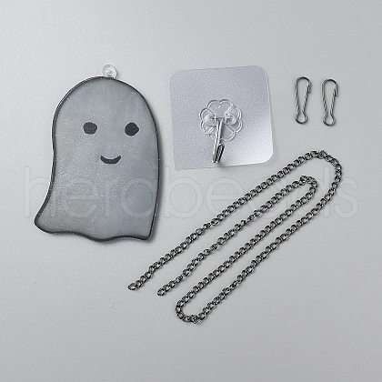 Halloween Acrylic Pendant Decoration HJEW-WH20003-05B-1