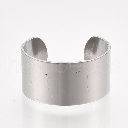 304 Stainless Steel Cuff Rings X-STAS-T045-22B-P-1