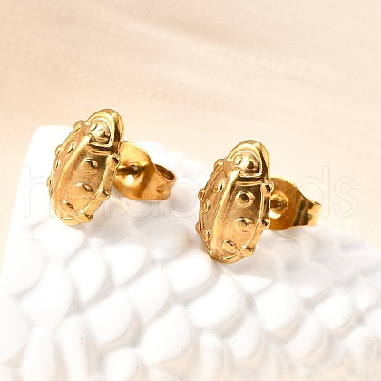 304 Stainless Steel Stud Earrings for Women EJEW-K243-16G-1