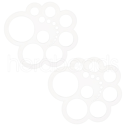Transparent Acrylic Round Leather Cutting Tool AJEW-WH0505-19-1