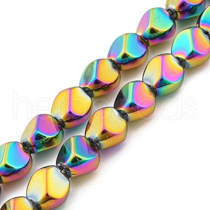 Full Plated Electroplate Glass Beads Strands EGLA-G037-04A-FP06-1