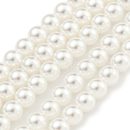 Glass Pearl Beads Strands HY-G002-01B-01-1