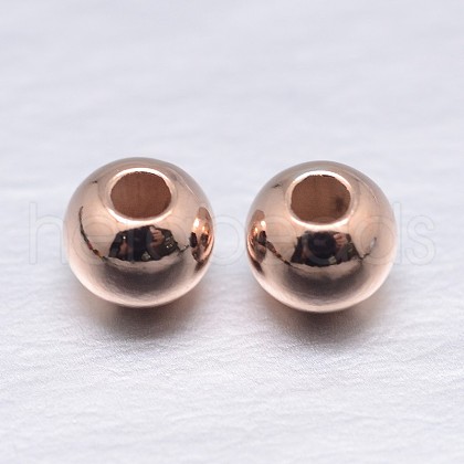 Round 925 Sterling Silver Spacer Beads STER-M103-04-5mm-RG-1