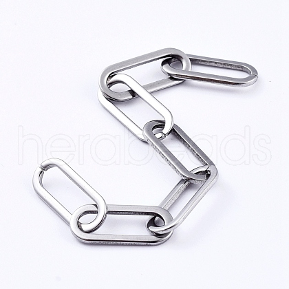 Non-Tarnish 304 Stainless Steel Paperclip Chains CHS-D031-03P-1