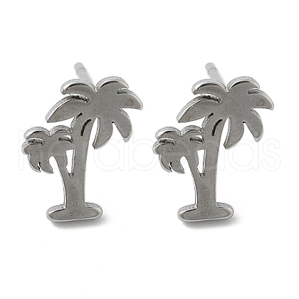 Tarnish Resistant Unisex 304 Stainless Steel Stud Earrings EJEW-E254-02P-1