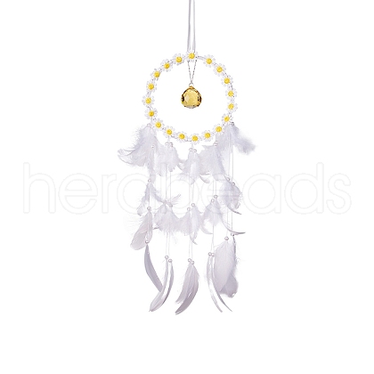 Woven Web/Net with Feather Pendant Decorations PW-WG82317-02-1