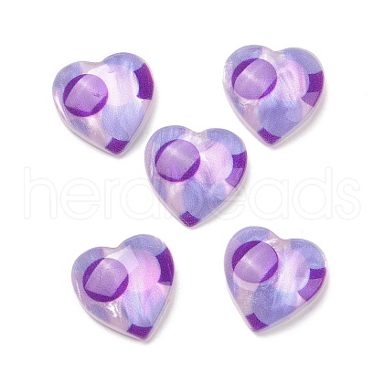 Printed Opaque Resin Cabochons FIND-E020-09A-04-1