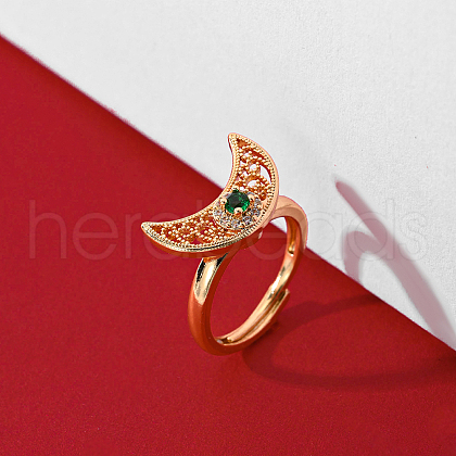 Brass Pave Cubic Zirconia Finger Rings for Women LX2231-4-1