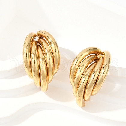201 Stainless Steel Stud Earrings EJEW-Q026-23G-1