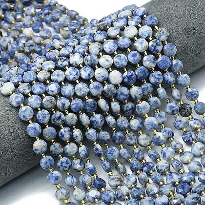 Natural Blue Spot Jasper Beads Strands G-C116-A73-02-1