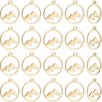 Unicraftale 201 Stainless Steel Laser Cut Pendants STAS-UN0038-97-1