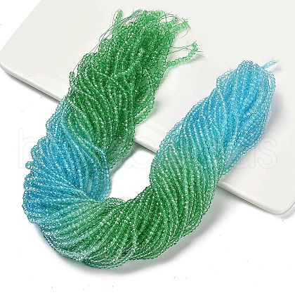 Transparent Painted Glass Beads Strands X1-DGLA-A034-T1mm-A17-1