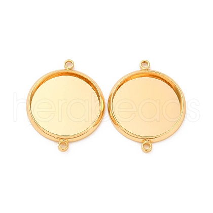 Brass Connector Cabochon Settings KK-F898-21D-G-1