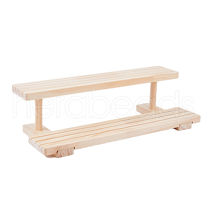 2-Tier Wooden Jewelry Organizer Display Risers ODIS-WH0058-18B-1