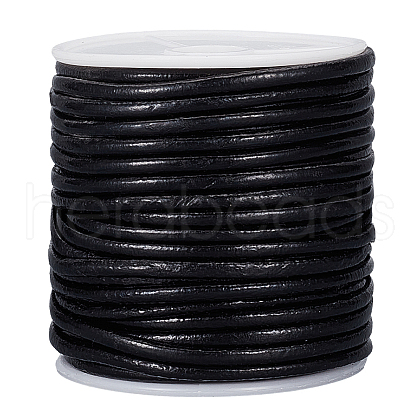 20M Round Cowhide Leather Cord WL-WH0015-01C-02-1