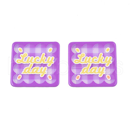 Transparent Printed Acrylic Cabochons TACR-N016-18-1