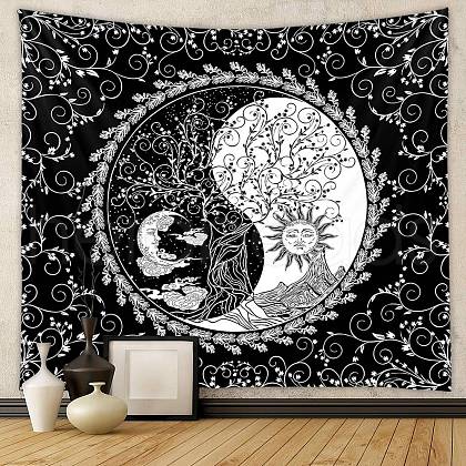 Sun and Moon Polyester Wall Hanging Tapestry SNAK-PW0001-45B-01-1