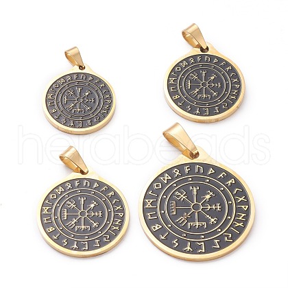 Mixed Sizes 304 Stainless Steel Enamel Pendants STAS-F248-02-G-1