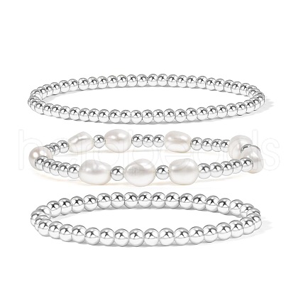 Temperament Magnet Gold Elastic Bracelet Baroque Imitation Pearl Multi layered Layered Bracelet Small and Popular Bracelet XU8635-1-1