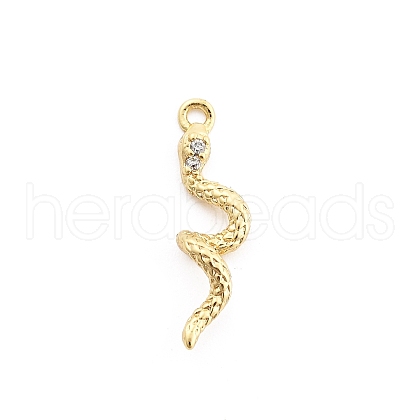 Brass Micro Pave Cubic Zirconia Pendants KK-M321-01D-G-1