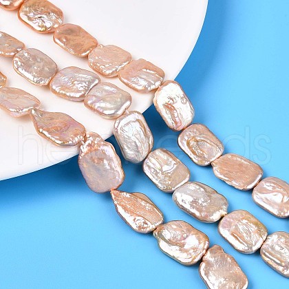 Natural Baroque Pearl Keshi Pearl Beads Strands PEAR-S020-D07-03-1