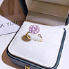 Brass Micro Pave Cubic Zirconia Cuff Rings for Women FS-WG10DBB-02-1