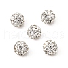 Grade A Round Crystal Pave Disco Ball Beads X-RB-H258-8MM-001-4