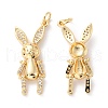 Brass Micro Pave Clear Cubic Zirconia Pendant ZIRC-Z018-22G-2