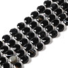 Dyed & Heated Natural Black Agate Bead Strands G-NH0013-A02-01-2