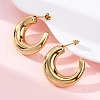 C-Shaped 304 Stainless Steel Stud Earrings for Women EJEW-A125-07G-2
