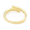 Clear Cubic Zirconia Heart Open Cuff Ring RJEW-I083-11G-3