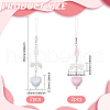 Globleland 4Pcs 2 Colors Alloy with Acrylic Keychain AJEW-GL0002-69-2