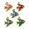 304 Stainless Steel Enamel Pendants STAS-D369-21G-1