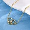 S925 Sterling Silver Link Bracelets for Women BJEW-D318-01G-3
