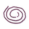 Natural Garnet Beads Strands X-G-F619-17A-4mm-2