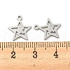 304 Stainless Steel Charms STAS-L022-035P-3