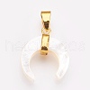 Natural White Shell Mother of Pearl Shell Pendants KK-G346-01A-2