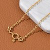 304 Stainless Steel Chemical Symbol Pendant Necklaces NJEW-Z073-03G-02-3