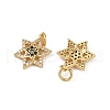 Brass Micro Pave Cubic Zirconia Pendants KK-C093-26B-G-2
