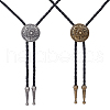 ANATTASOUL 2Pcs 2 Colors PU Leather Bolo Tie NJEW-AN0001-61-1