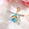 Glass Angel Pendant Decorations HJEW-MZ00207-02-1